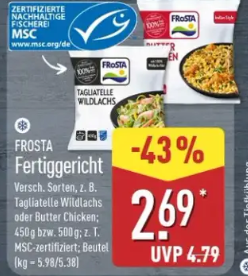 [ Aldi Nord ] : Frosta Fertiggerichte versch. Sorten je 450 - 500g Beutel