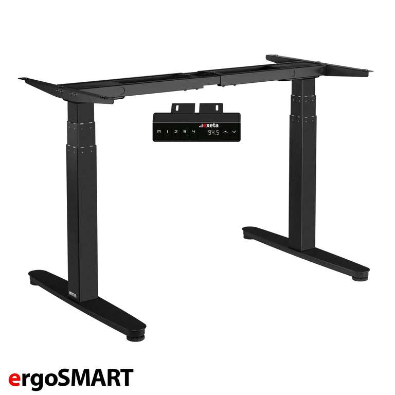 [Black-Week-Rabatt] Der Ergotisch / exeta ergoSMART elektrisch höhenverstellbarer Schreibtisch (Tischgestell bis 120KG)