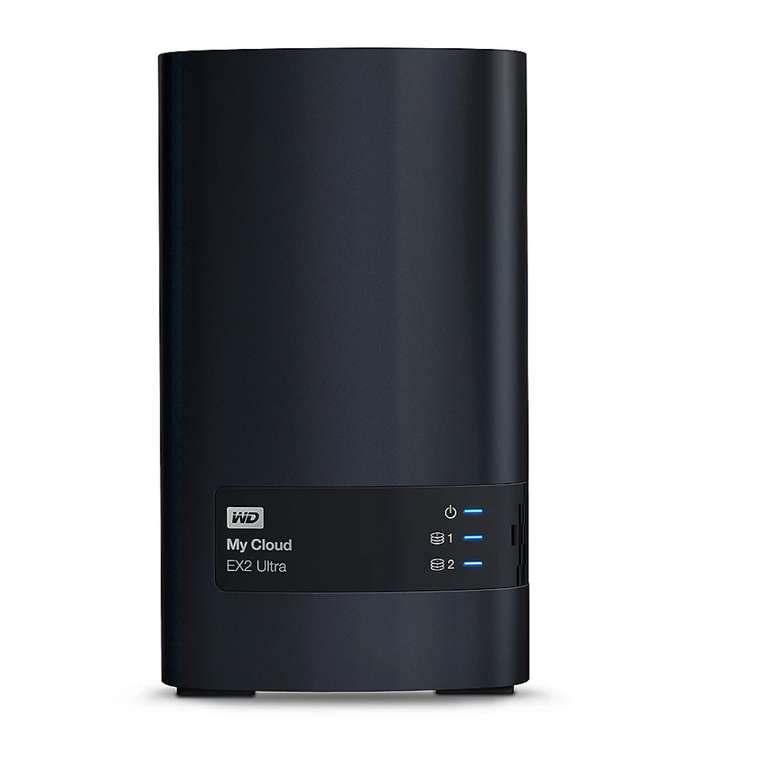 WD My Cloud EX2 Ultra NAS System 2-Bay 12 TB (2x 6 TB WD RED HDD, 2 x USB 3.0/1 x GLAN, Dual-Core Marvell ARMADA 385 1,3 GHz 1 GB RAM )