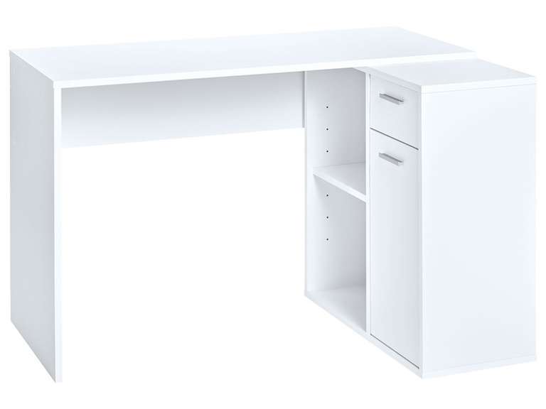 LIVARNO home Schreibtisch mit Schrankelement Weiß
