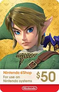 [Amazon.com] $50 US Nintendo eShop Guthaben für $45 (40,85 Euro)