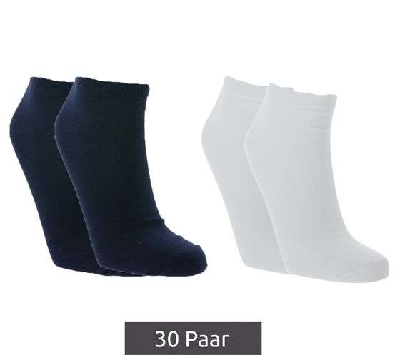 30 Paar Sneaker Socken 78% Bio Baumwolle 29,99€ Versandfrei