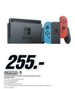 [Media Markt Saarbrücken] Nintendo Switch Rot/Blau für 255€
