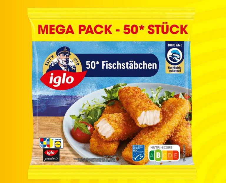 [offline] [Lidl Plus] Mega-Pack 2x1,5 kg Iglo Fischstäbchen 4,66€/kg