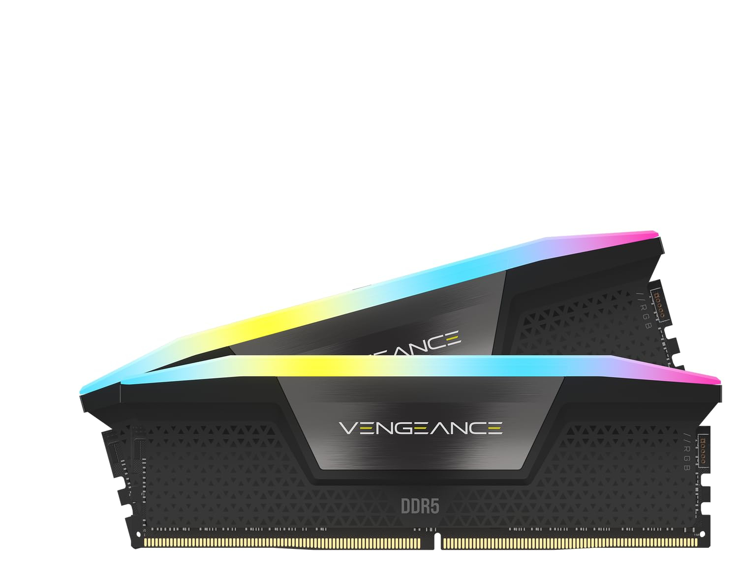 CORSAIR Vengeance RGB DDR5 32GB 2x16GB 6000 Arbeitsspeicher für Gaming-PCs, Kompatibel mit Intel XMP 3.0, CL38, Schwarz, CMH32GX5M2B6000C38