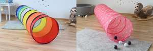 [Amazon Prime] Knorrtoys Kinder Spieltunnel / Krabbelröhre ( 180T x 45B x 45H cm) | Bunt oder Pink