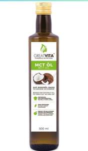 GreatVita MCT Öl auf Kokosölbasis 500 ml C8 & C10 Fettsäuren, Premium Qualität, 70% Caprylsäure und 30% Caprinsäure