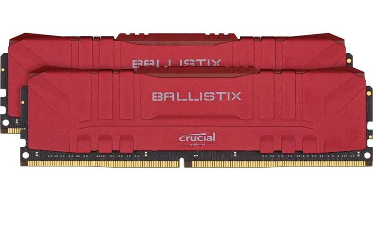 Crucial Ballistix BL2K16G32C16U4R 3200 MHz, DDR4, DRAM, Desktop Gaming Speicher Kit, 32GB (16GB x2), CL16, Rot