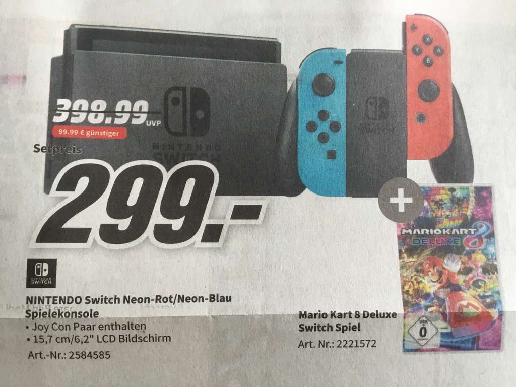 [Media Markt] Nintendo Switch Konsole + Mario Kart 8 Deluxe | mydealz