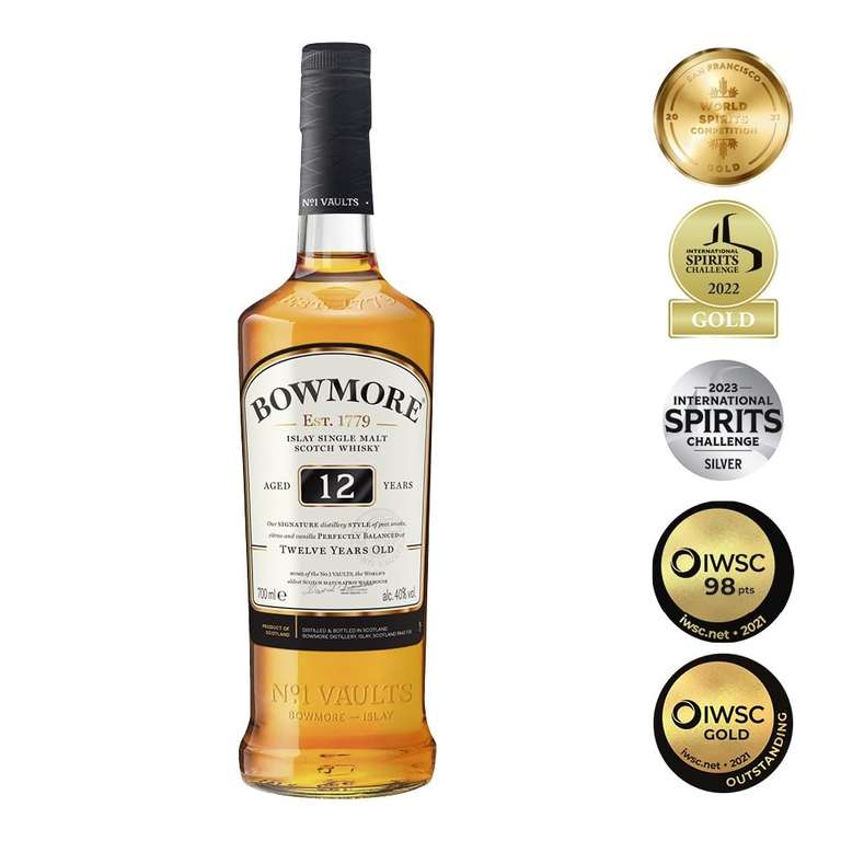 Bowmore 12 Jahre | Single Malt Scotch Whisky / (24,14€) -15% zusätzlich mit Prime und Sparabo