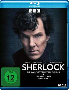 Sherlock-Die komplette Serie: Staffeln 1-4 & Die Braut des Grauens (10 Blu-rays) lim. Version 51,03 €, mit Payback für 48,13 € [buecher.de]
