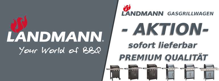 Landmann Gasgrillwagen Triton zu einen HOT Preis 4.1 mit Abdeckhaube und zusätzlicher Grillplatte für nur 399 Abholpreis