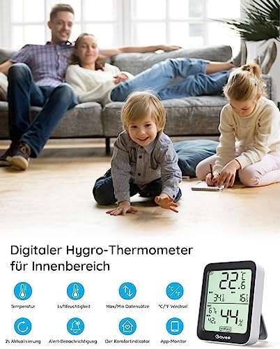 3x Govee Hygrometer H5075 für 31.99€ (Bluetooth, ca. 10.67€ pro Stück)