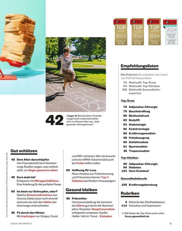 FOCUS Gesundheit Abo (4 Ausgaben) für 36,60 € mit z.B. einem 30 € BestChoice-Gutschein // kein Werber notwendig
