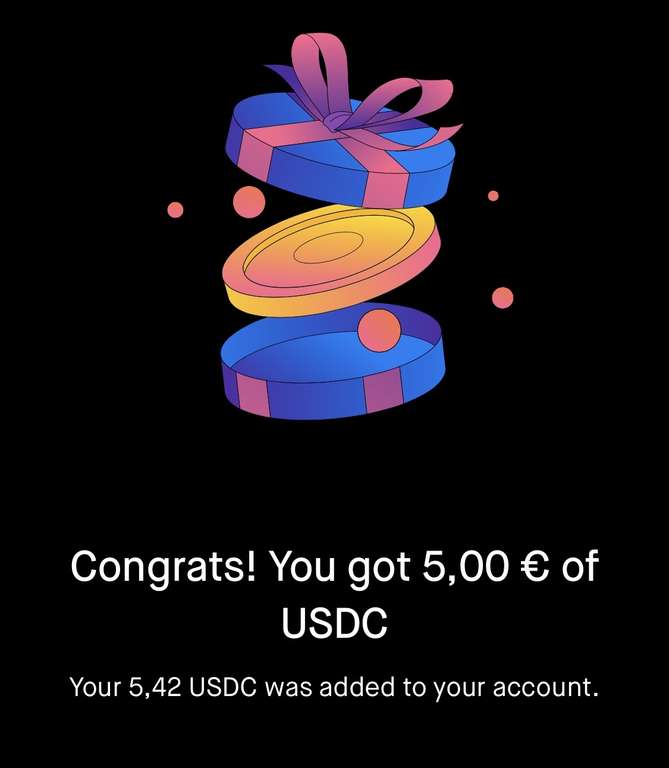 Robinhood Crypto - 5€ in USDC geschenkt