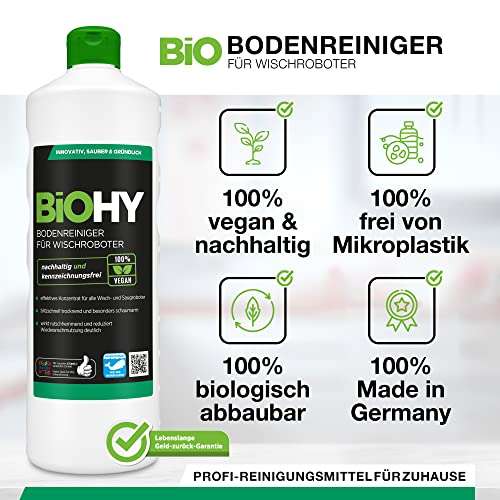 BiOHY Bodenreiniger für Wischroboter (1l Flasche) + Dosierer
