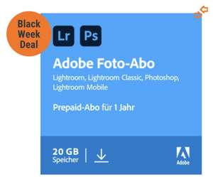 Adobe Creative Cloud Foto-Abo 20GB - Lightroom und Photoshop