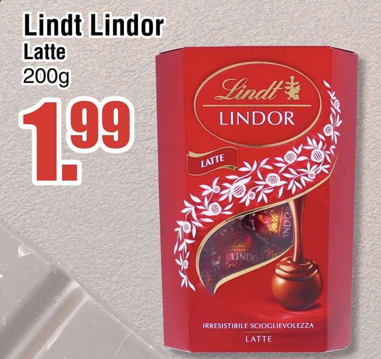 Lindt - Lindor Latte 200g für 1,99€ [Niederlande] [TerHuurne]
