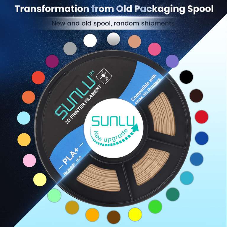 Sunlu Pla+ Holz Filament und weitere Farben