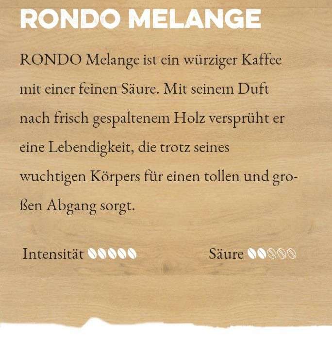 Norma: 500g( Röstfein Magdeburg )Röstkaffee 'Rondo Melange' , ab 21.11.22