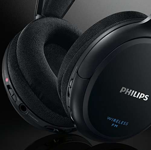 Philips SHC5200/10 HiFi Kopfhörer Kabellos Over-Ear (32-mm-Lautsprechertreiber, Kabellose UKW-Übertragung, Wiederaufladbar)