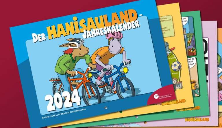 Freebie HanisauLand Kinderrechte Kalender 2024