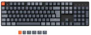 Keychron K5 SE mechanische Low Profile Tastatur | Full Size | RGB LEDs | Keychron Low Profile Optical Switches | hot-swap | USB/Bluetooth