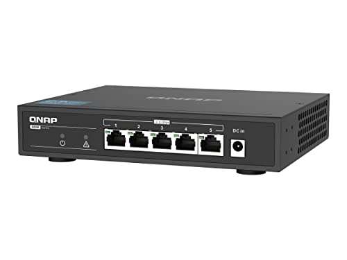 [amazon] Qnap QSW-1105-5T 5 Port 2,5 Gbps Auto Negotiation (2,5 G/1 G/100 M), Unmanaged Switch