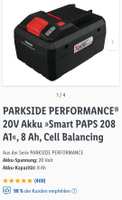 PARKSIDE PERFORMANCE 40 V Akku-Handkreissäge Ladegerät Akku | 40-Li ohne A1«, mydealz und »PPHKSA