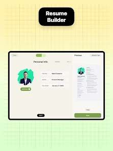 Resume Builder - CV Template (App zum Erstellen von Lebensläufen) [Google Playstore]