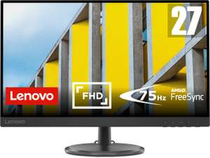 [Prime] Lenovo D27-37 | 27" Full HD Monitor | 1920x1080 | 75Hz | 250 nits | 5ms Reaktionszeit | HDMI | VGA | AMD Radeon FreeSync | schwarz
