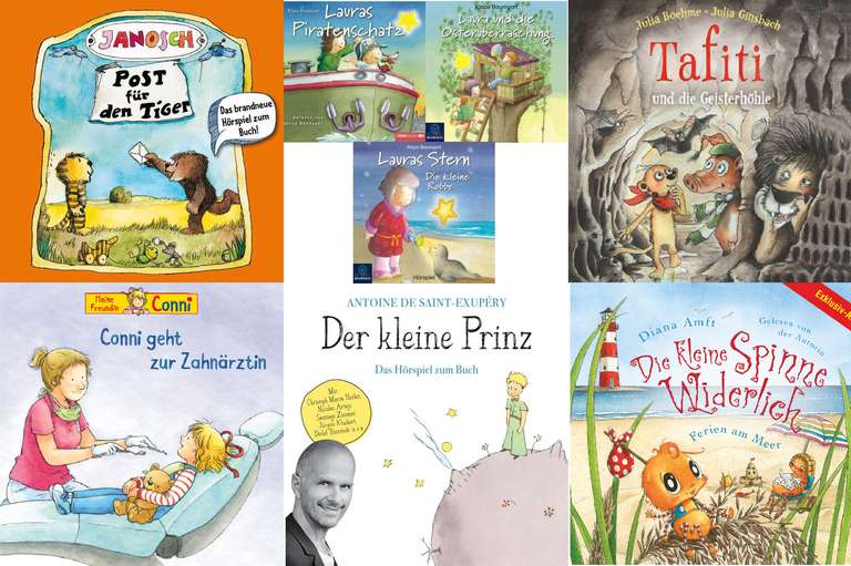 [Sammeldeal] 10 Kinderhörbücher | Janosch, Laura, Conni, Tafiti, kl. Prinz & Spinne Widerlich