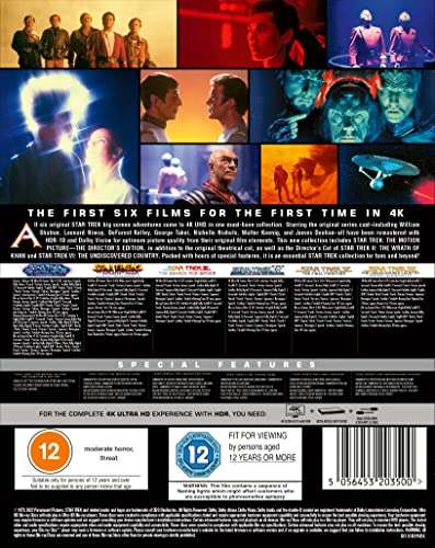 [Amazon.es] Star Trek 1 - 6 - Filmsammlung - 4K Blurays - deutscher Ton auf 4K Scheiben