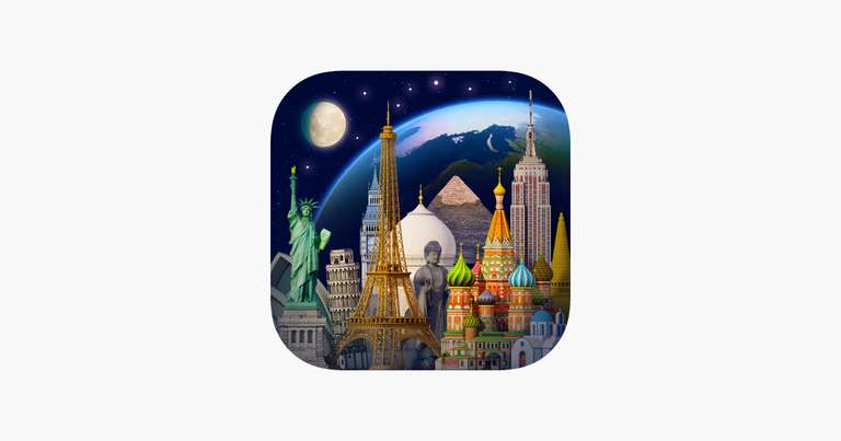 [iOS] Earth 3D World Atlas - Sehenswürdigkeiten entdecken - kurzfristig kostenlos [iOS]