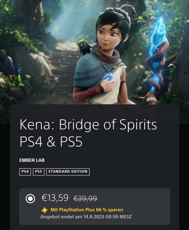 [Playstation Store / PS+ Essential] Kena Bridge of Spirits PS4 PS5