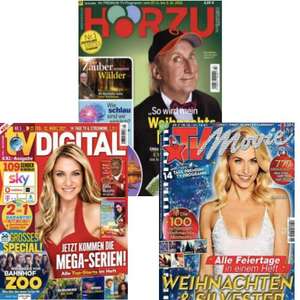 TV Zeitschriftenabos : TV Movie für 57€ + 55€ BestChoice | TV Digital XXL für 59,60€ + 55 BC | Hörzu für 116,80€ + 105€ BC