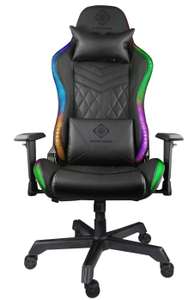 Gaming-Stühle von Deltaco Gaming: z.B. GAM-080 Gaming-Stuhl mit RGB-Beleuchtung (332 Modi, Kunstleder, 180° kippbar, 120kg Belastbarkeit)