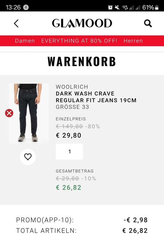 Woolrich Sale mit bis zu 80% Rabatt z.B. Made in Japan Jeans für 27€, Jacken für 55,80€ Boots für 63€ usw.