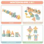 Sweety Fox Montessori Spielzeug ab 1 Jahr - Holz Sortier & Stapelspielzeug, Aktivitäts & Entwicklungsspielzeug (Prime)
