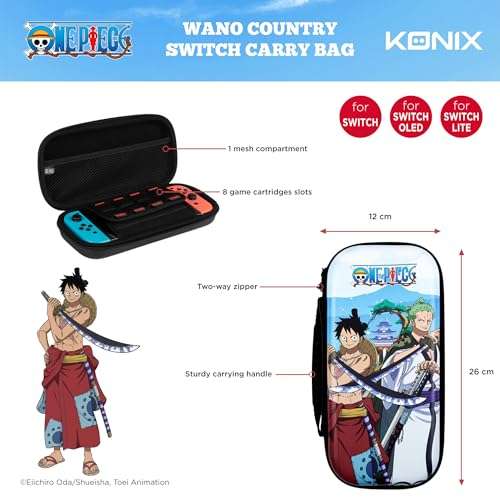 Amazon Prime] Konix Nintendo Switch Tragetasche One Piece Wano (Maße: 35 x  15,7 x 5,2 cm) | mydealz
