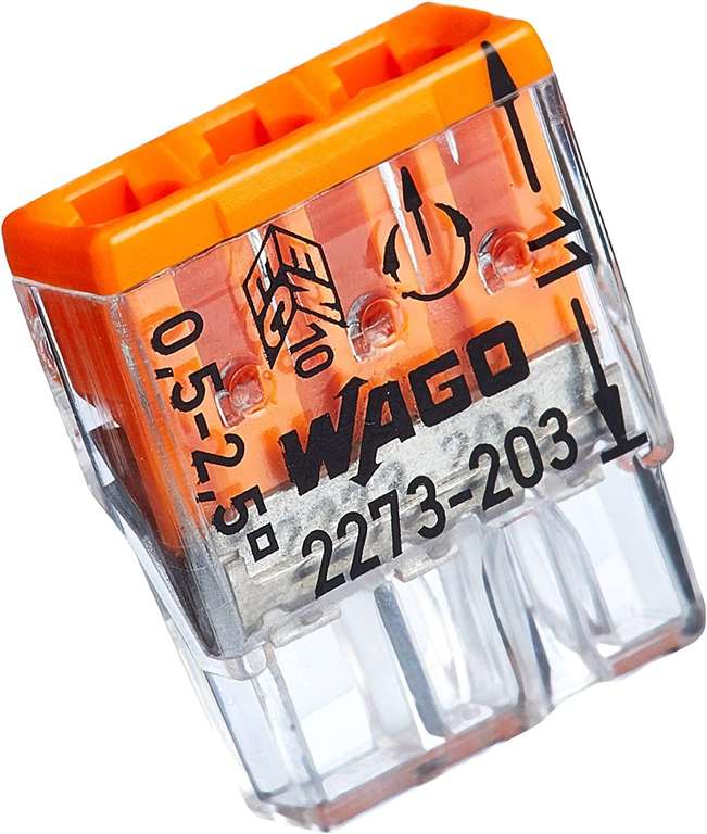 Wago COMPACT-Verbindungsdosenklemme 3-Leiter-Klemme 0,5-2,5 mm² Inhalt 100 Stück - Prime