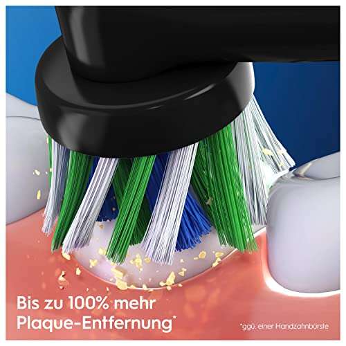 Oral-B CrossAction Aufsteckbürsten für elektrische Zahnbürste, 10 Stück, Black Edition / 5er AMAZON SPARABO