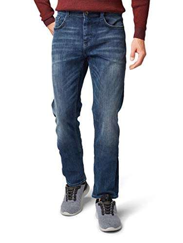 [Amazon Prime] TOM TAILOR Herren Marvin Straight Jeans (viele Größen) - Farbe: 10282 - Dark Stone Wash Denim (New)