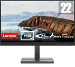 Lenovo L22e-30 | 21,5" Full HD Monitor | 1920x1080 | 75Hz | 250 nits | 4ms Reaktionszeit | HDMI | VGA | AMD Radeon FreeSync | schwarz