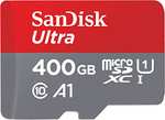 SanDisk Ultra 400GB microSDXC Memory Card + SD Adapter with A1 App Performance Up to 120 MB/s, Class 10, U1 (Prime)