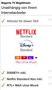 Für alle, nicht beschränkt auf Telekom Kunden: Telekom Magenta TV SmartStream eff. 10,67€/Monat, MegaStream eff. 18,17€/Monat