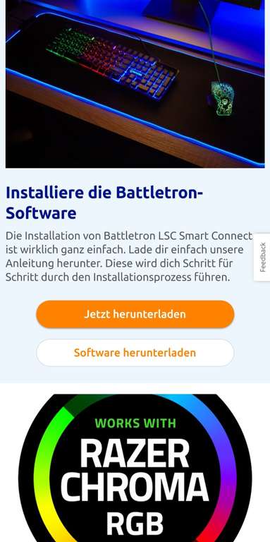 [Action/Lokal] Battletron LSC Smart Connect LED RGB Gaming Zubehör Razer Chroma / Synapse