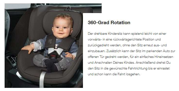 Kindersitz Testsieger Stiftungwarentest Gruppe1 Römer dualfix M plus made in Germany: 339,90€ statt 379,90 gratis Versand