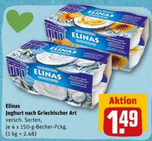 [REWE | Netto Marken Discount] ELINAS griechischer Joghurt Versch. Sorten