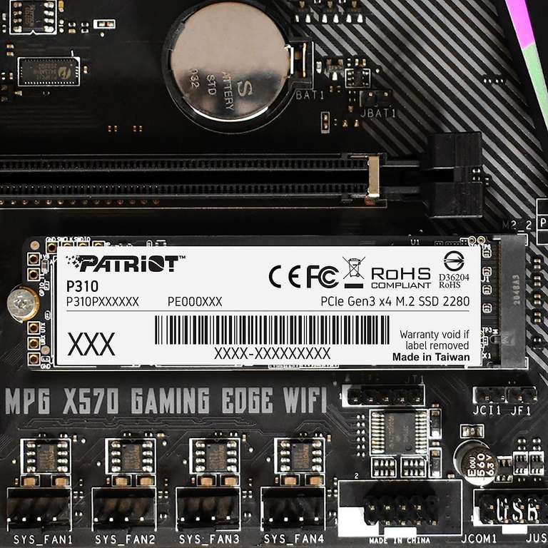 Patriot P310 M.2 PCIe Gen 3x4 NVMe 1.92 TB SSD
